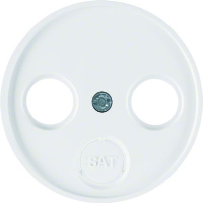 BERKER R.X Płytka czołowa do gniazda antenowego 2- i 3-wyj. biały 12032089 HAGER (12032089)