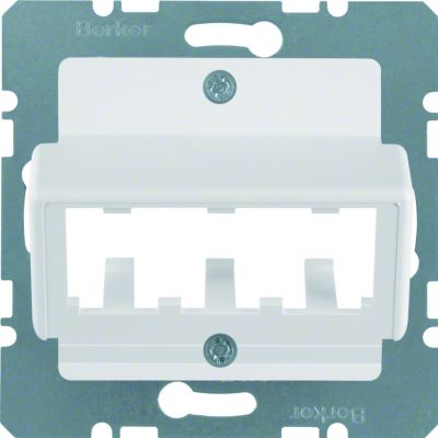 BERKER S.1/B.3/B.7 Płytka centralna do 3 MINI-COM Module biały 14271909 HAGER (14271909)