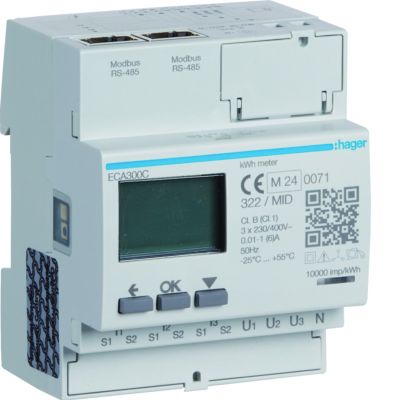 agardio.measure Licznik energii elektr. 3-fazowy, przekł. 1-5A 4M, AGARDIO, MID (ECA300C)