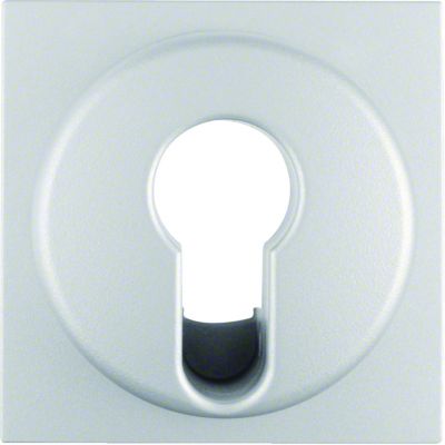 BERKER B.Kwadrat/B.7 Płytka czołowa do łącznika na klucz aluminium mat lakierowana 15071404 HAGER (15071404)