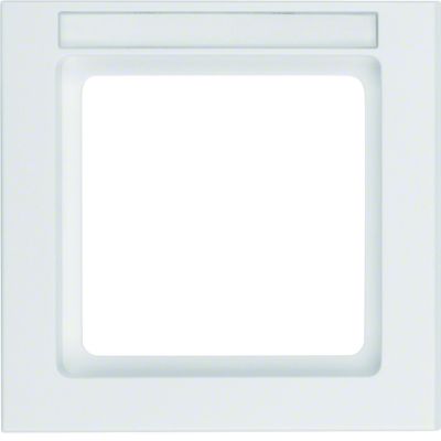 BERKER Q.3 Ramka pojedyncza z polem opisowym biała aksamit 10516099 HAGER (10516099)