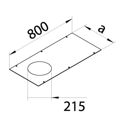 tehalit.BK Pokrywa R06 fi215 BKF/BKW 300x800mm stal BKA300800R06 HAGER (BKA300800R06)