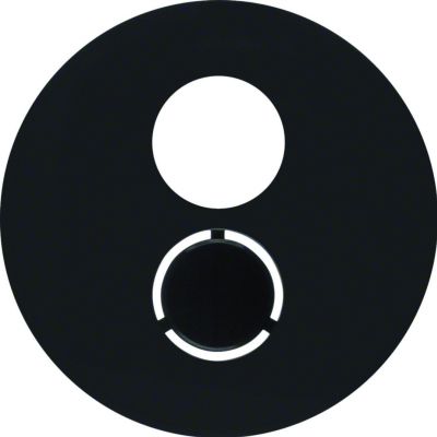 BERKER R.1/R.3 Płytka czołowa do gniazda głośnikowego czarna 11962045 HAGER (11962045)