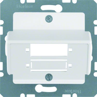 BERKER Płytka centralna do sprzęgła światłowodowego Duplex SC biały mat/aksamit 14801909 HAGER (14801909)