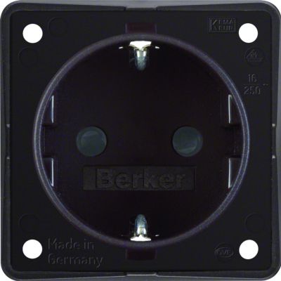 BERKER Integro Flow Gniazdo SCHUKO z podwyższoną ochroną styków brąz 947792501 HAGER (947792501)