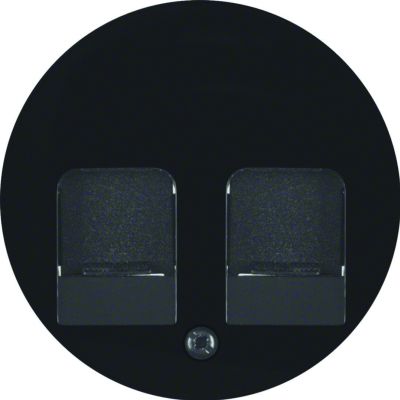 BERKER R.1/R.3 Płytka czołowa zasuwa chroniące przed kurzem pole opisowe czarny 11812045 HAGER (11812045)