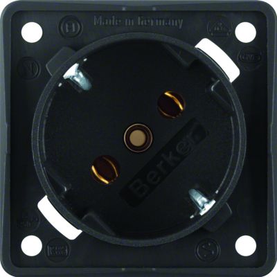 Integro Flow Gniazdo SCHUKO 45°, mechanizm, czarny, mat (8418525)