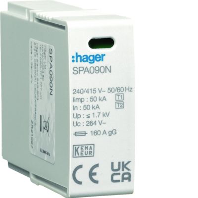 SPD Moduł T1+T2 MOV 1P N-PE do SP9x1 Iimp=12,5 kA In=12,5kA Up?1,2kV (SPA090N)
