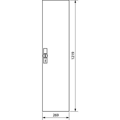 univers Drzwi prawe do obudowy IP44 1250x300mm FZ026N HAGER (FZ026N)
