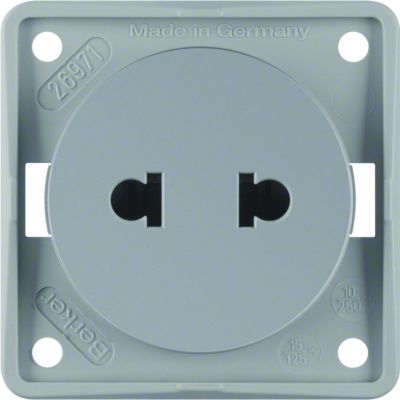 Integro Gniazdo z uziemieniem "Australia" 10 A antracyt mechanizm 962582505 962572506 HAGER (962572506)