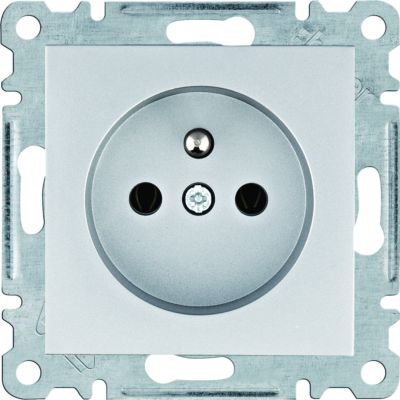 lumina Gniazdo zasilające z uziemieniem 16A 250VAC srebrny WL1022 HAGER (WL1022)