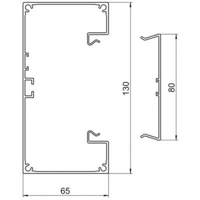 tehalit.BRAP Podstawa kanału 65x130 aluminium anodyzowany BRAP651301ELN HAGER (BRAP651301ELN)