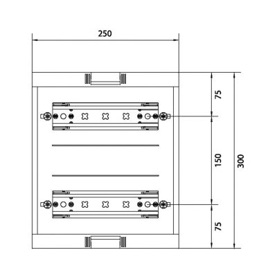 univers N Blok dla aparatów modułowych montowanych poziomo 2x10M 300x250mm UD21B3 HAGER (UD21B3)