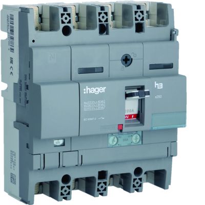 Wyłącznik mocy x250 4P N50% 40kA 200A TM HNB202H HAGER (HNB202H)