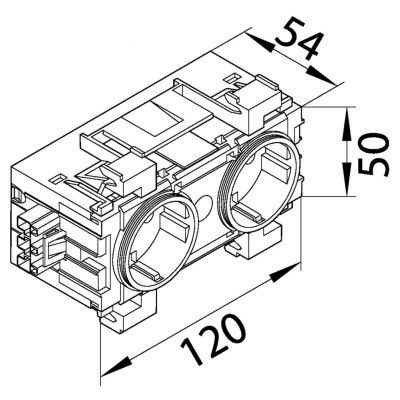 tehalit.WA Gniazdo SCHUKO 2-krotne WAGO montaż krawędziowy antracyt GS20019011 HAGER (GS20019011)
