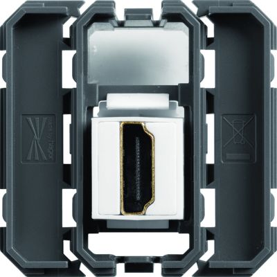 lumina/gallery gniazdo HDMI przelotowe mechanizm 2M/1M HAGER (WXF633)