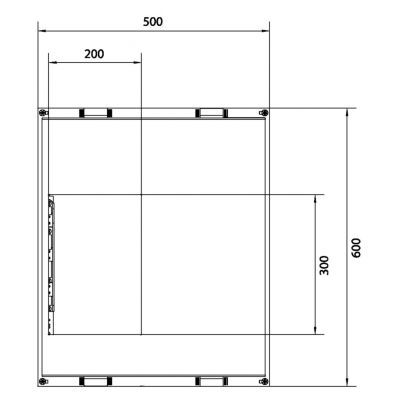 univers N Podzespół rozstaw 60mm 3-pol. 8xNH00 listwowe 600x500mm odpływ góra UE42B8N HAGER (UE42B8N)