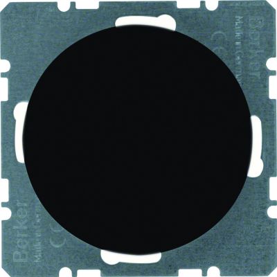 BERKER R.1/R.3 Zaślepka z płytką czołową czarny połysk 10092045 HAGER (10092045)