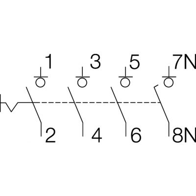 Modułowy rozłącznik izolacyjny w obudowie kompaktowej 4P 63A 400VAC SH463N HAGER (SH463N)