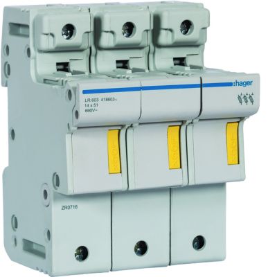 Rozłącznik bezpiecznikowy cylindryczny 3P 14x51mm LR603 HAGER (LR603)