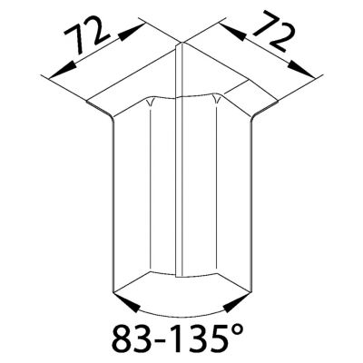 tehalit.SL Kąt wewnętrzny regulowany 20x115 biały (SL2011549016)