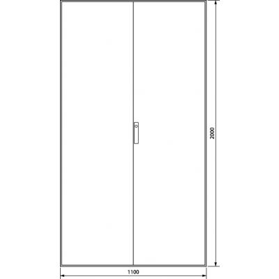 univers Obudowa stojąca IP41 kl.I 1100x2000x400mm RAL7035 FG24WE HAGER (FG24WE)