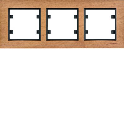 lumina passion Ramka potrójna pozioma drewno buk WL9235 HAGER (WL9235)