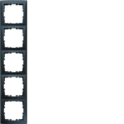 BERKER B.Kwadrat Ramka pięciokrotna antracyt mat 5310158996 HAGER (5310158996)