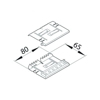 tehalit.BRS Łącznik podstawy 65x100 BRS651009 HAGER (BRS651009)