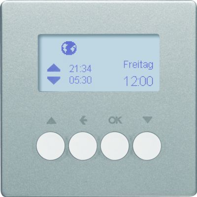 BERKER Q.x KNX RF quicklink Łącznik żaluzjowy do sterowników żaluzjowych i mechanizmów zasilających aluminium aksamit lakierowana 85745124 HAGER (85745124)