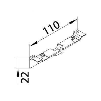 tehalit.SL Maskownica nośnika 20x55 aluminium SL20055AD1 HAGER (SL20055AD1)