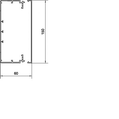 tehalit.LFH Kanał elektroinstalacyjny bezhalogenowy 60x150mm jasnoszary LFH6015007035 HAGER (LFH6015007035)