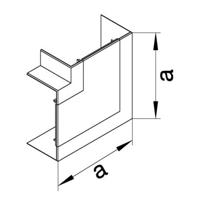 tehalit.BRN65/ BR65 Kąt płaski 65x130 biały BR651305H9016 HAGER (BR651305H9016)
