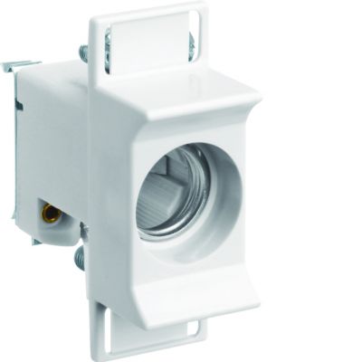 Gniazdo bezp. ceram. D02/1 E18 1P 3278VR 63A 400VAC TS35 zac.śr. M5 jarzm 25mm2 LD02K63-1KS HAGER (LD02K63-1KS)