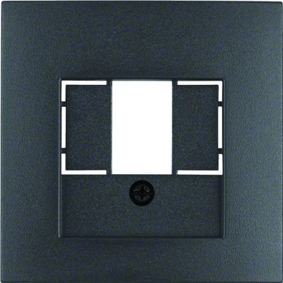 BERKER B.x Płytka czołowa do gniazda głośnikowego i gniazda ładowania USB antracyt mat 10331606 HAGER (10331606)