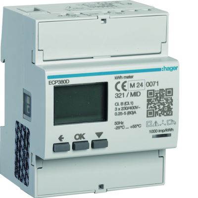 agardio.measure Licznik energii elektrycznej 3-fazowy, 80A 4M, wyjście imp., MID (ECP380D)