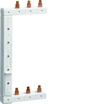 Szyna grzebieniowa kołkowa pionowa 3P 16mm2 do MCB 2-rzędowa lewa 125mm KCL363L HAGER (KCL363L)