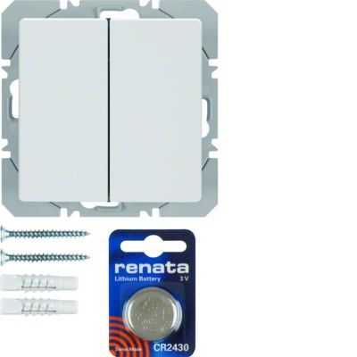 BERKER Q.x KNX RF quicklink Przycisk radiowy podwójny płaski biały 85656229 HAGER (85656229)