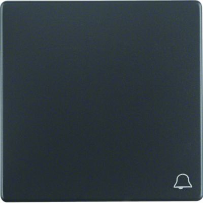 BERKER Q.x Klawisz z nadrukowany symbol dzwonek do łącznika 1-klawiszowego antracyt aksamit 16206056 HAGER (16206056)