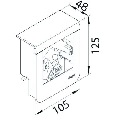 tehalit.SL Pusty nośnik urządzeń 20x55 fi60 dąb SL20055901D5 HAGER (SL20055901D5)