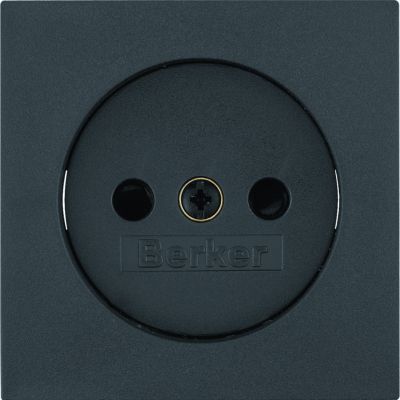 BERKER B.3/B.7 Płytka czołowa do gniazda bez uziemienia antracyt 3967331606 HAGER (3967331606)
