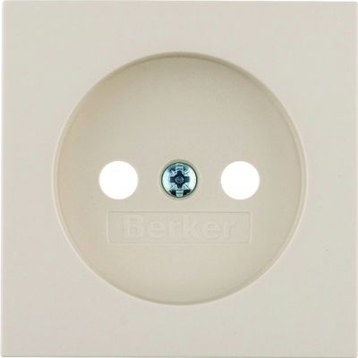 BERKER B.Kwadrat Płytka czołowa do gniazda bez uziemienia krem 3961038992 HAGER (3961038992)