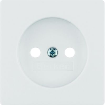 BERKER Q.x Płytka czołowa do gniazda bez uziemienia biały aksamit 3967036089 HAGER (3967036089)