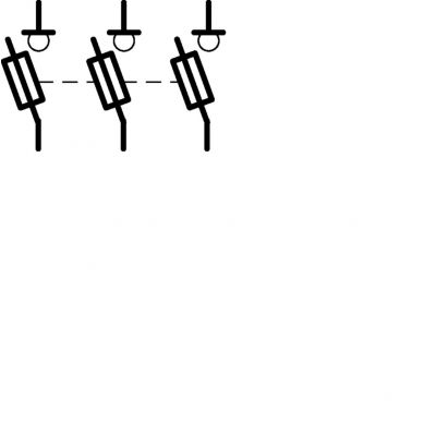 Rozłącznik bezpiecznikowy cylindryczny 3P 10x38mm 20A L95300 HAGER (L95300)