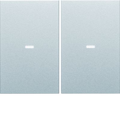 BERKER KNX e/s K.x Klawisze z soczewką do modułu przycisku podwójnego aluminium mat lakierowana. 80960371 HAGER (80960371)