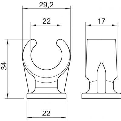 2962, UCHWYTY COKOŁOWE 20/22MM SZ. (2140233)