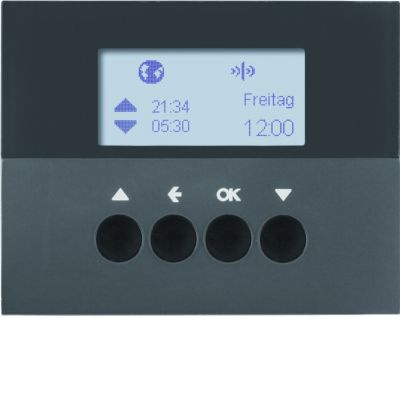 BERKER K.1 KNX RF quicklink Łącznik żaluzjowy czasowy do sterownika żaluzjowego i mechanizmu załączającego Berker.Net antracyt 85745175 HAGER (85745175)
