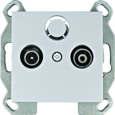 lumina Gniazdo RTV końcowe srebrny WL3012 HAGER (WL3012)