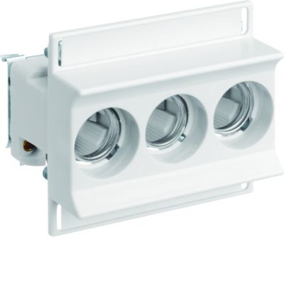 Gniazdo bezp. ceram. D02/3 E18 3P 3278/3VR 63A 400VAC TS35 zac.śr.M5 jarzm 25mm2 LD02K63-3KS HAGER (LD02K63-3KS)