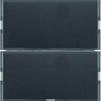 BERKER KNX e/s B.x Przycisk podwójny z polem opisowym z diodami LED RGB i czujnikiem temperatury antracyt. i aluminium 80162785 HAGER (80162785)
